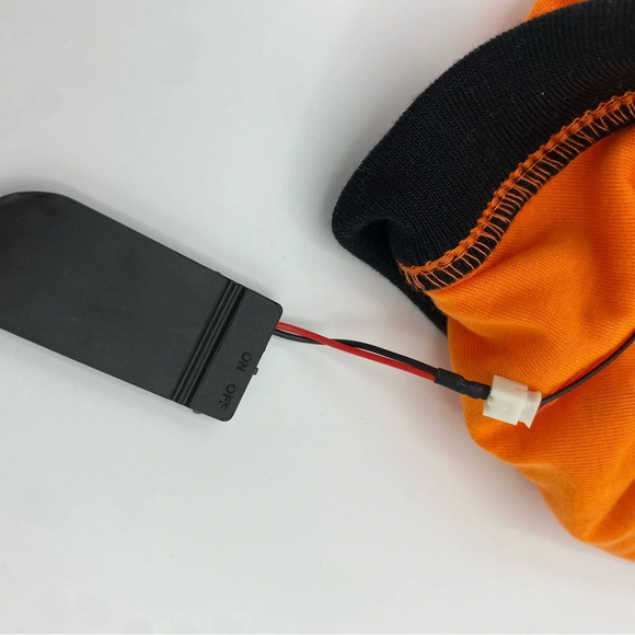 RUBIE'S LED HALLOWEEN SHIRT - Orange Black Light Up LED Pumpkin Mediumn - Picture 6 of 7